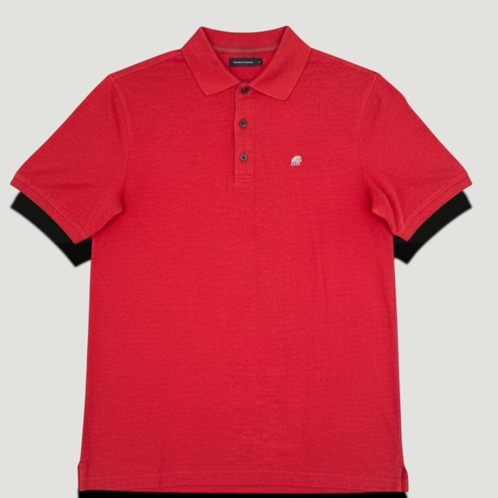 Banana Republic Polo Shirt Mens L Red Business Casual Casual Golf Preppy